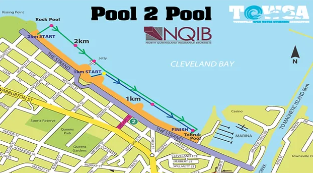 Pool 2 Pool swim route map