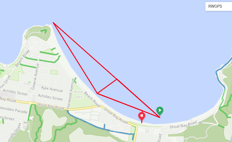 The Swim Port Stephens swim route map